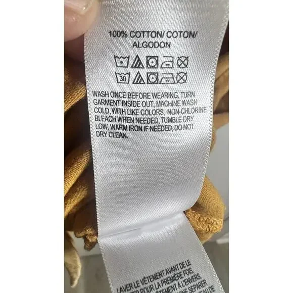 Lucky Brand AC DC High Voltage Women's Medium 100% Yellow Band Tee Shirt‎ - Picture 6 of 7